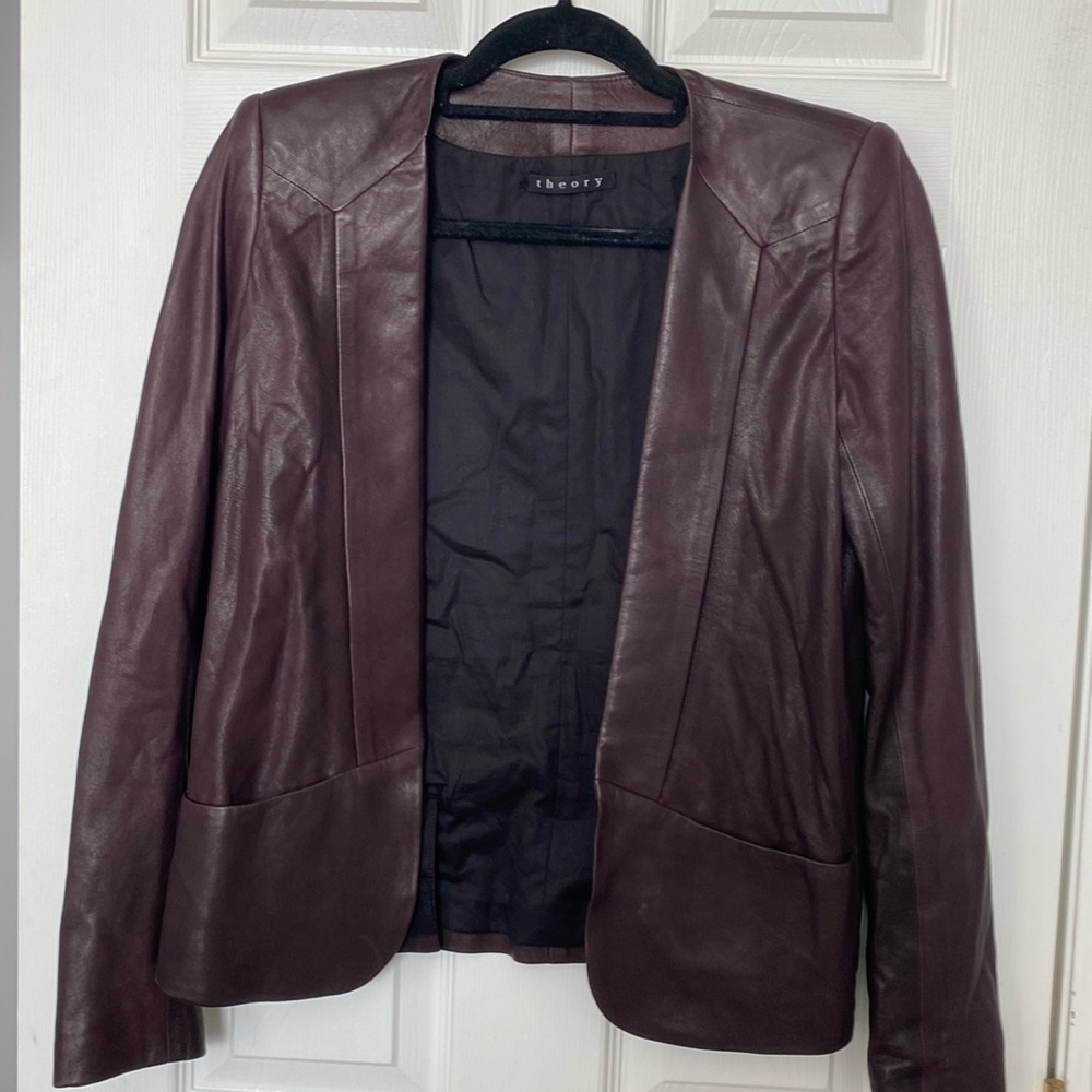 Theory Light Leather Jacket
